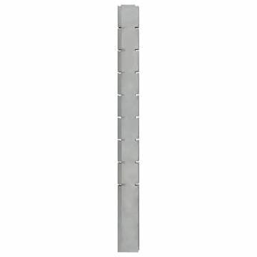 Garden Fence Posts 10 pcs Silver 220 cm Galvanised Steel