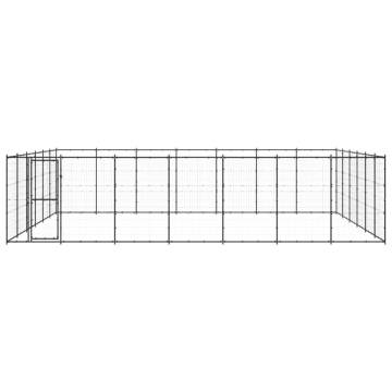 Outdoor Dog Kennel Steel 50.82 m² - Safe & Durable Play Area