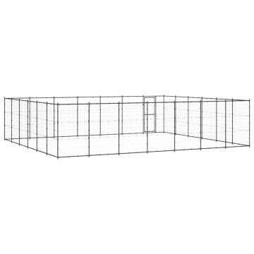 Outdoor Dog Kennel Steel 50.82 m² - Safe & Durable Play Area