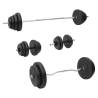 Barbell and Dumbbell with Plates Set 120 kg Weight 120 kg Model straight bar + curl bar + dumbbell bar Number of 1 