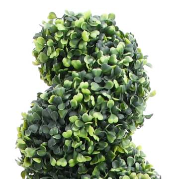 Artificial Boxwood Spiral Plant with Pot - 117 cm Green