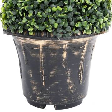 Artificial Boxwood Spiral Plant with Pot - 117 cm Green