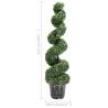 Artificial Boxwood Spiral Plant with Pot - 117 cm Green