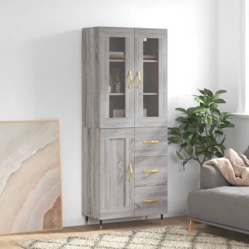 Elegant Highboard Grey Sonoma – Stylish Storage Solution