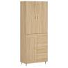 Stylish Highboard Sonoma Oak - 69.5x34x180 cm | HipoMarket