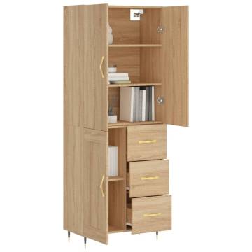 Stylish Highboard Sonoma Oak - 69.5x34x180 cm | HipoMarket