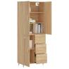 Stylish Highboard Sonoma Oak - 69.5x34x180 cm | HipoMarket