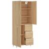 Stylish Highboard Sonoma Oak - 69.5x34x180 cm | HipoMarket