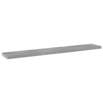 Bookshelf Boards 4 pcs Concrete Grey - Stylish Storage Solution