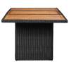 Garden Dining Table Black 200x100 cm - Durable Poly Rattan