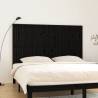 Wall Headboard Black 185x3x110 cm Solid Wood Pine Colour black Size 185 x 110 cm Quantity in Package 1 