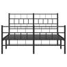 Black Metal Bed Frame with Headboard & Footboard - King Size