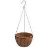 Hanging Planters Set of 4 with Coco Liners - Black Steel Ø 40x63 cm