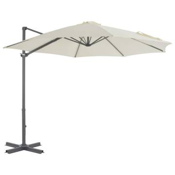 Cantilever Umbrella with Aluminium Pole Sand 300 cm - HipoMarket