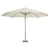 Cantilever Umbrella with Aluminium Pole Sand 300 cm - HipoMarket