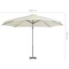 Cantilever Umbrella with Aluminium Pole Sand 300 cm - HipoMarket