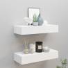 Wall-mounted Drawer Shelves 2 pcs White 60x23.5x10cm MDF Colour white Size 60 x 23.5 x 10 cm Quantity in Package 2 Number of Pieces 1 