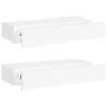 Wall-mounted Drawer Shelves 2 pcs - Elegant White Design