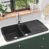 Granite Kitchen Sink Double Basin Black Colour black 