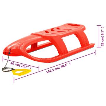 Children's Red Sledge - Durable & Fun 102.5x40x23 cm