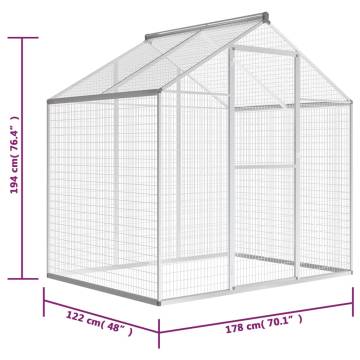 Outdoor Aluminium Aviary 178x122x194 cm - Safe for Birds