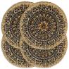 Placemats 4 pcs Dark Blue 38 cm Round Jute Colour dark blue Quantity in Package 4 Material jute 