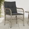 Garden Chairs with Cushions 2 pcs Light Grey Poly Rattan Colour light grey Quantity in Package 2 Model line weaving 