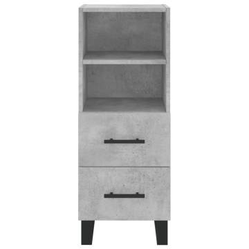 Stylish Highboard Concrete Grey - 34.5x34x180 cm - Hipomarket