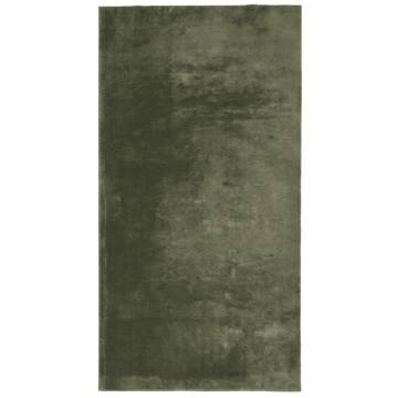 HUARTE Short Pile Soft Washable Rug - Forest Green 60x110 cm