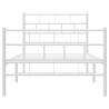 Metal Bed Frame with Headboard & Footboard - Small Single