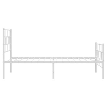 Metal Bed Frame with Headboard & Footboard - Small Single