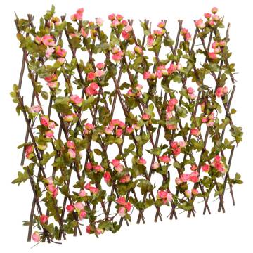 Expandable Dark Pink Artificial Ivy Trellis | Hipomarket