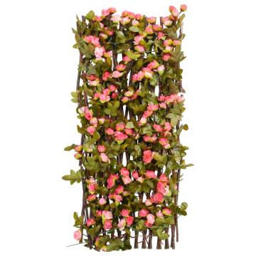 Expandable Dark Pink Artificial Ivy Trellis | Hipomarket