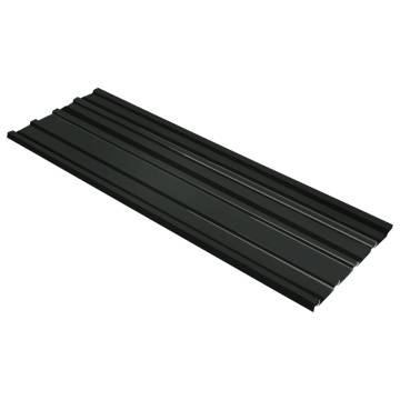 Roof Panels 12 pcs Galvanised Steel Anthracite - Durable & Stylish