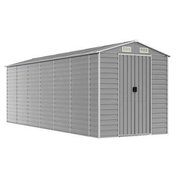 Light Grey Garden Shed | Galvanised Steel | Ample Storage