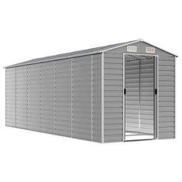 Light Grey Garden Shed | Galvanised Steel | Ample Storage