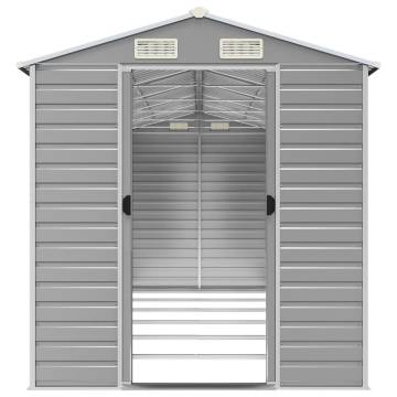 Light Grey Garden Shed | Galvanised Steel | Ample Storage