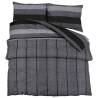 Dark Grey Duvet Cover Set 200x220 cm - Soft Cotton Bedding