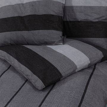 Dark Grey Duvet Cover Set 200x220 cm - Soft Cotton Bedding