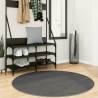 Rug IZA Short Pile Scandinavian Look Anthracite Ø 120 cm Colour anthracite Size Ø 120 cm 