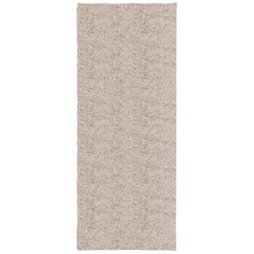 Shaggy Rug PAMPLONA High Pile Beige 80x200 cm | Hipomarket