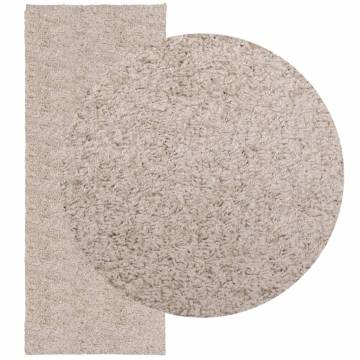 Shaggy Rug PAMPLONA High Pile Beige 80x200 cm | Hipomarket