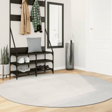 Rug IZA Short Pile Scandinavian Cream Ø 200 cm | Hipomarket