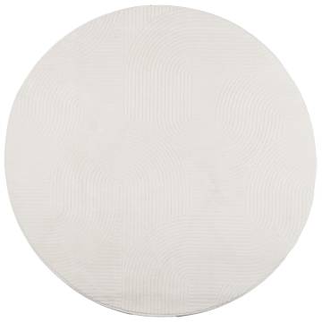 Rug IZA Short Pile Scandinavian Cream Ø 200 cm | Hipomarket