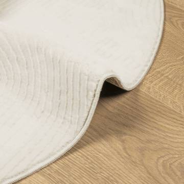 Rug IZA Short Pile Scandinavian Cream Ø 200 cm | Hipomarket