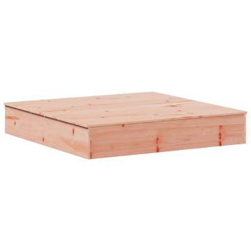 Buy Sandpit with Cover - 111x111 cm Solid Wood Douglas