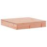 Buy Sandpit with Cover - 111x111 cm Solid Wood Douglas