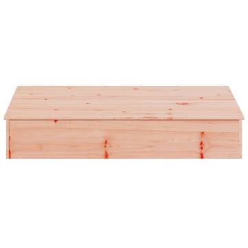 Buy Sandpit with Cover - 111x111 cm Solid Wood Douglas