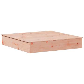 Buy Sandpit with Cover - 111x111 cm Solid Wood Douglas