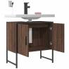 Stylish Brown Oak Bathroom Sink Cabinet - 60x33x60 cm